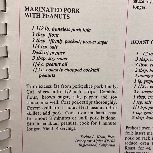 Favorite Recipes of The Beta Sigma Phi International Gourmet Cookbook Vintage - Picture 6 of 11